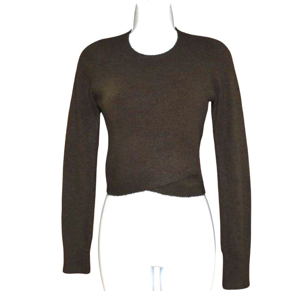 Womens Cropped Sweater Size Small ,Brown Soft Long Sleeve